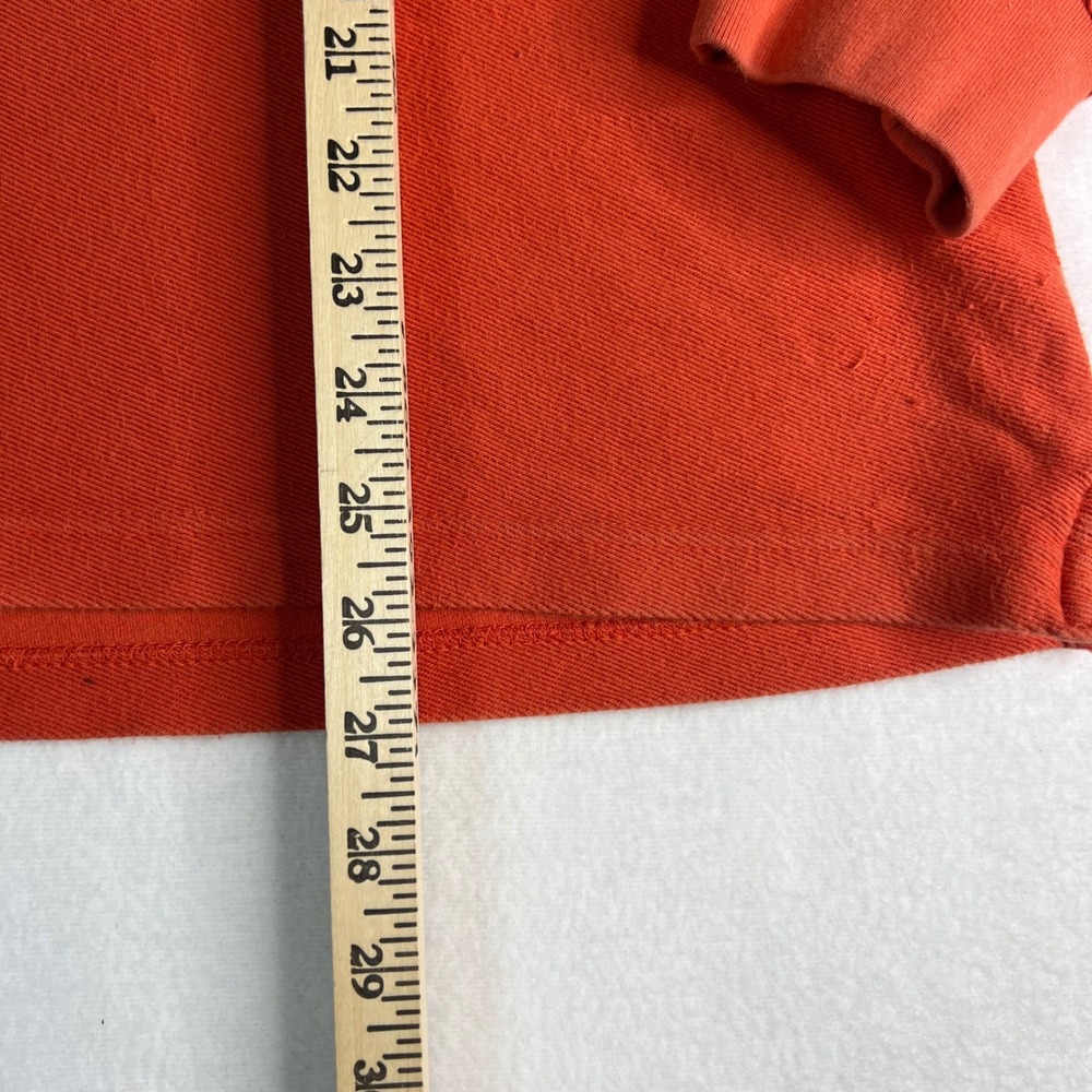 Chaps Mens XXL Orange‎ Quarter Zip Pullover Cotton Mock Neck Sweater Logo - Picture 5 of 7